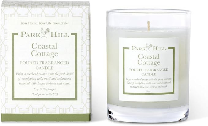 Park Hill Collection Home Fragrance Coastal Cottage Boxed Poured Glass Candle | Amazon (US)