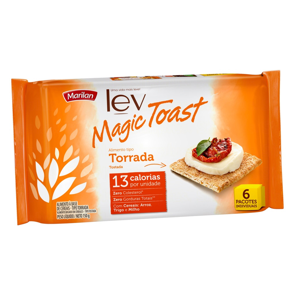 Torrada Marilan Lev Magic Toast Pacote 150g 6 Unidades | Shopee (BR)
