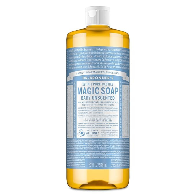 Dr. Bronner's Pure-Castile Magic Liquid Soap - Made with Regenerative Organic Certified Oils - 18... | Amazon (US)