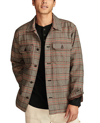 Lucky Brand Men's Plaid Button Front Long Sleeve Shirt Jacket - Macy's | Macy's