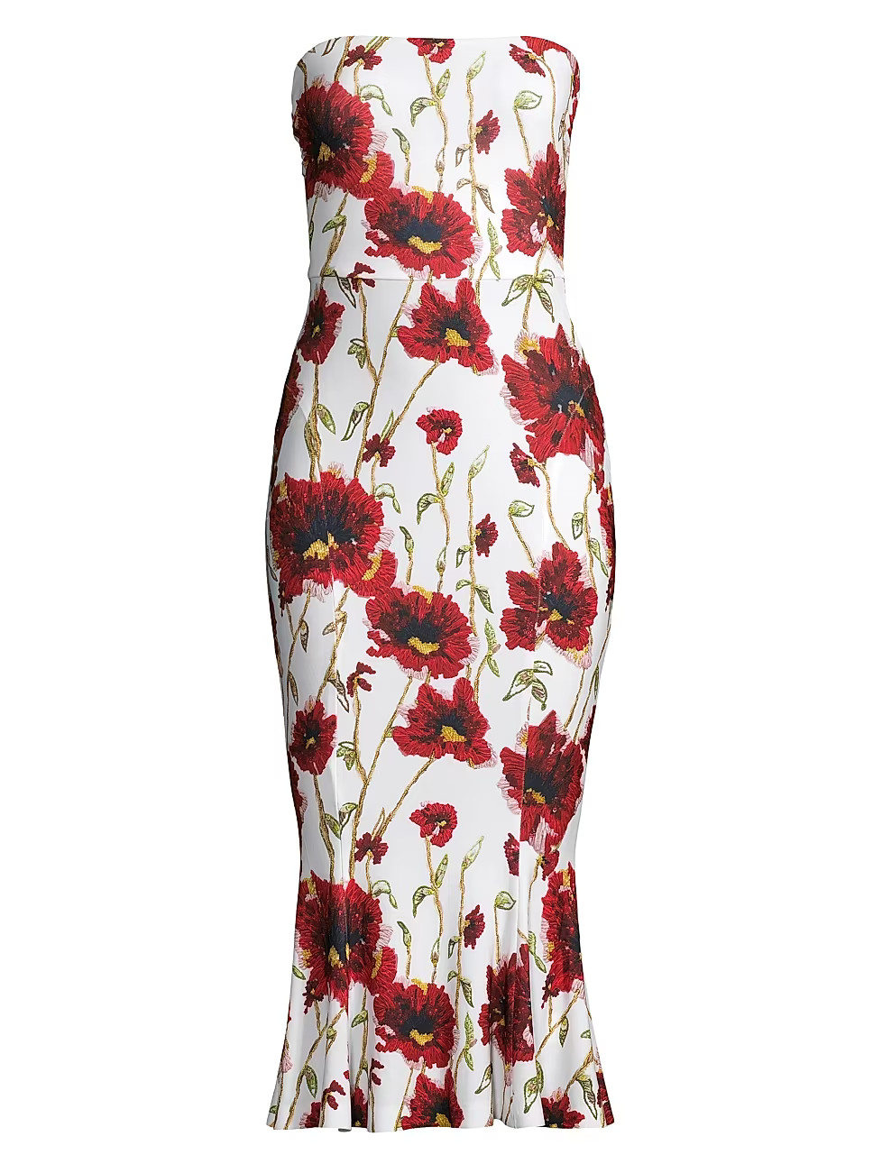Floral Strapless Fishtail Dress | Saks Fifth Avenue