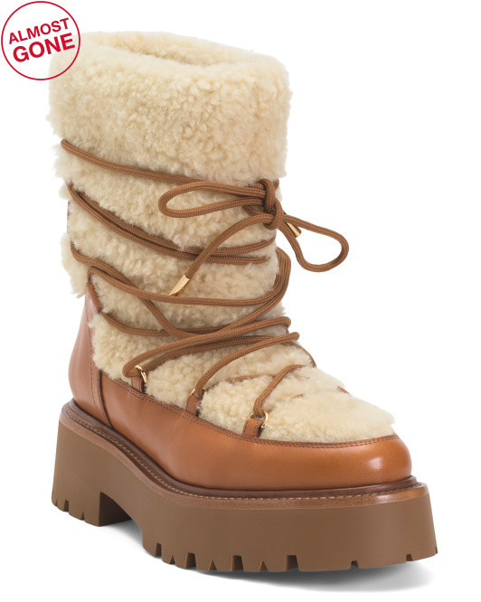 Made In Italy Lace Up Booties | TJ Maxx