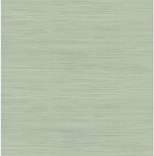NuWallpaper x Society Social Classic Faux Grasscloth Peel and Stick Wallpaper, Sage Faux Grassclo... | Amazon (US)