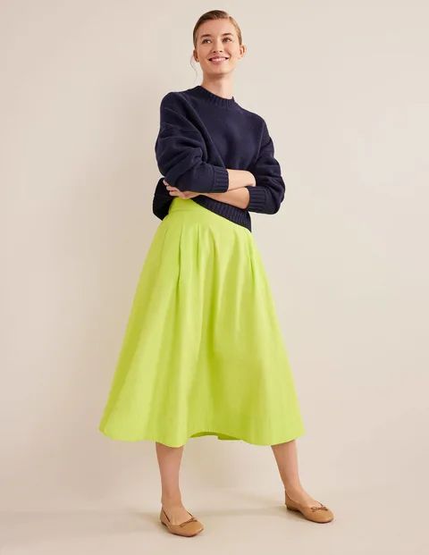 Taffeta Pull-on Midi Skirt | Boden (US)