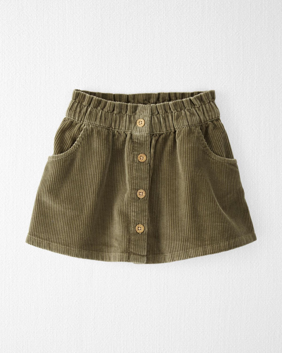 Toddler Organic Cotton Corduroy Button-Front Skirt - Little Planet | Carter's | Carter's