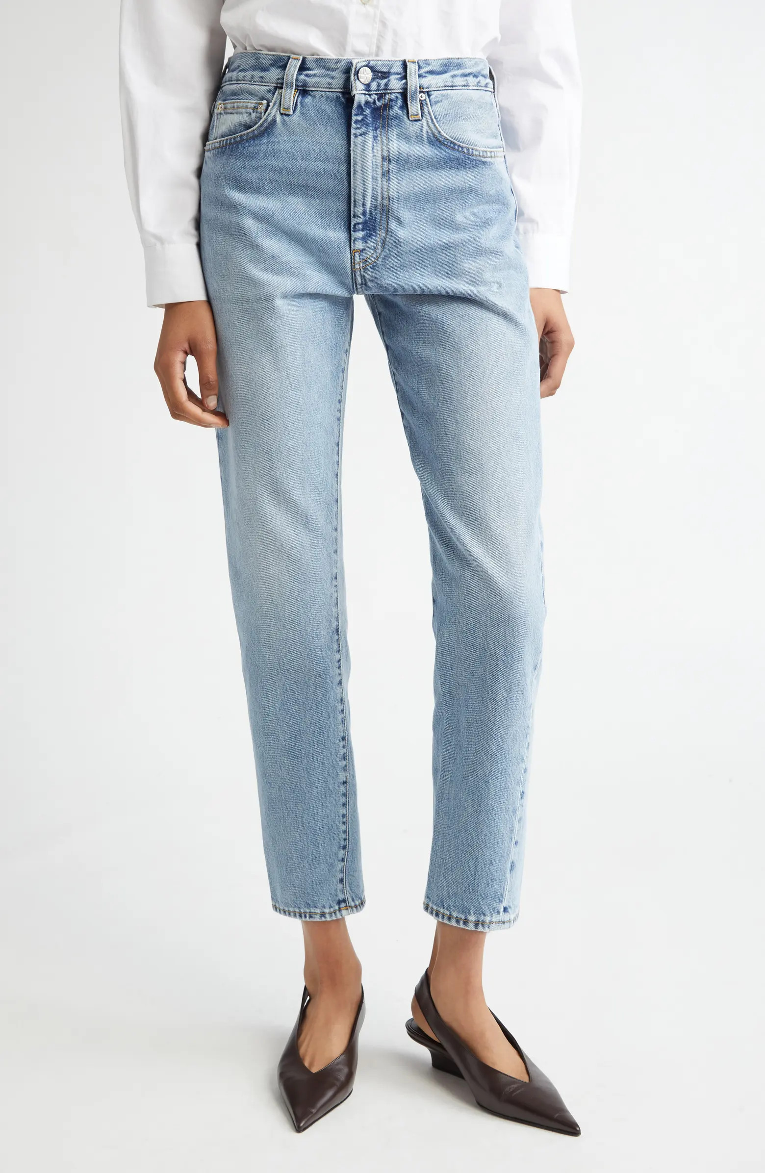 Twisted Seam Organic Cotton Straight Leg Jeans | Nordstrom
