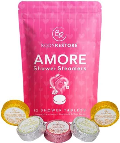 Amazon.com: BodyRestore Shower Steamers (Pack of 12) Gifts for Women and Men - Jasmine, Chamomile... | Amazon (US)