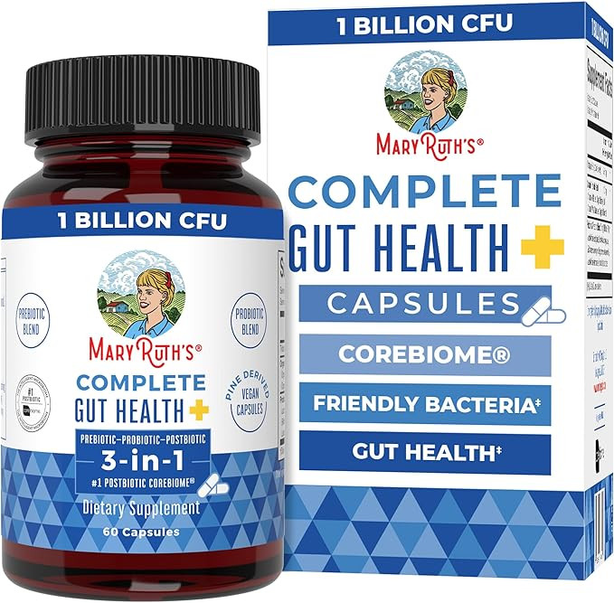 MaryRuth's Complete Gut Health+ Capsules | 5 Probiotic Blend | Butyrate | Corebiome® | Vegan Gut... | Amazon (US)