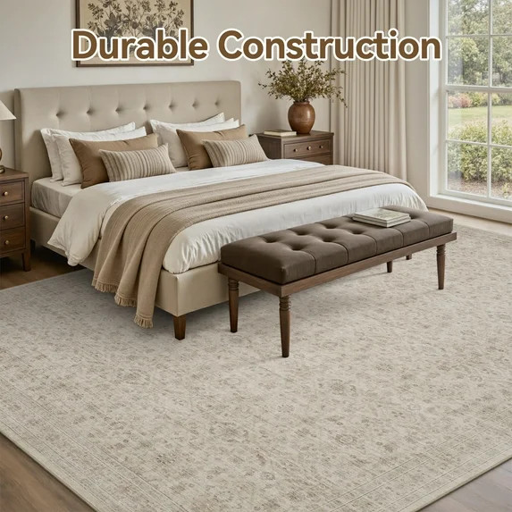 SIXHOME 8'x10' Vintage Distressed Area Rug Soft Washable Non-Slip Carpet American Classic Retro R... | Walmart (US)