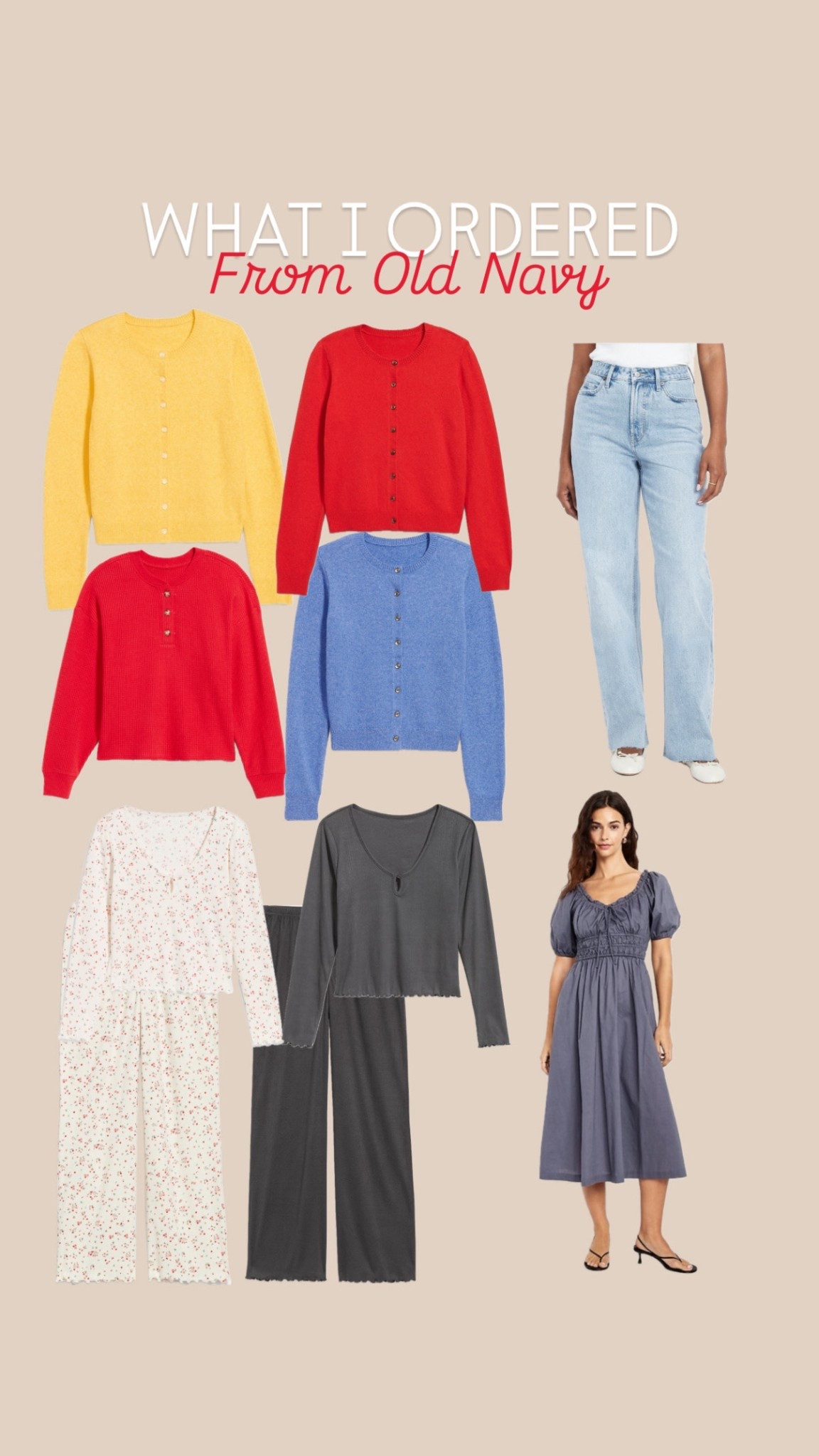Another fall haul from Old Navy 😍 try on video coming as soon as I get it. SIZING INFO: Ordered a large in all tops, and both lounge wear sets, a 10 regular in the jeans, and medium petite in the dress :) 

#LTKPetite #LTKSaleAlert #LTKMidsize