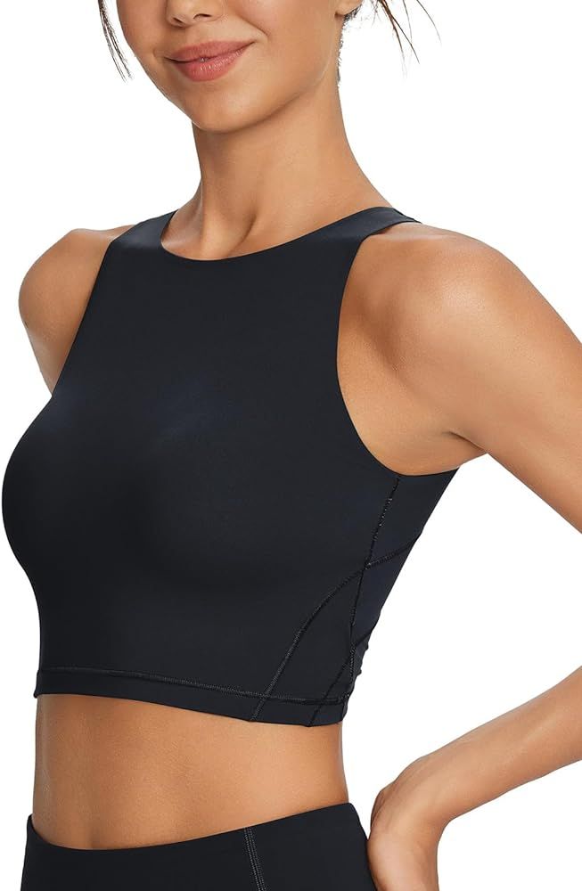 BALEAF Nuleaf High Neck Longline Sports Bra for Women U Back Workout Tank Top Padeed Yoga Crop To... | Amazon (US)