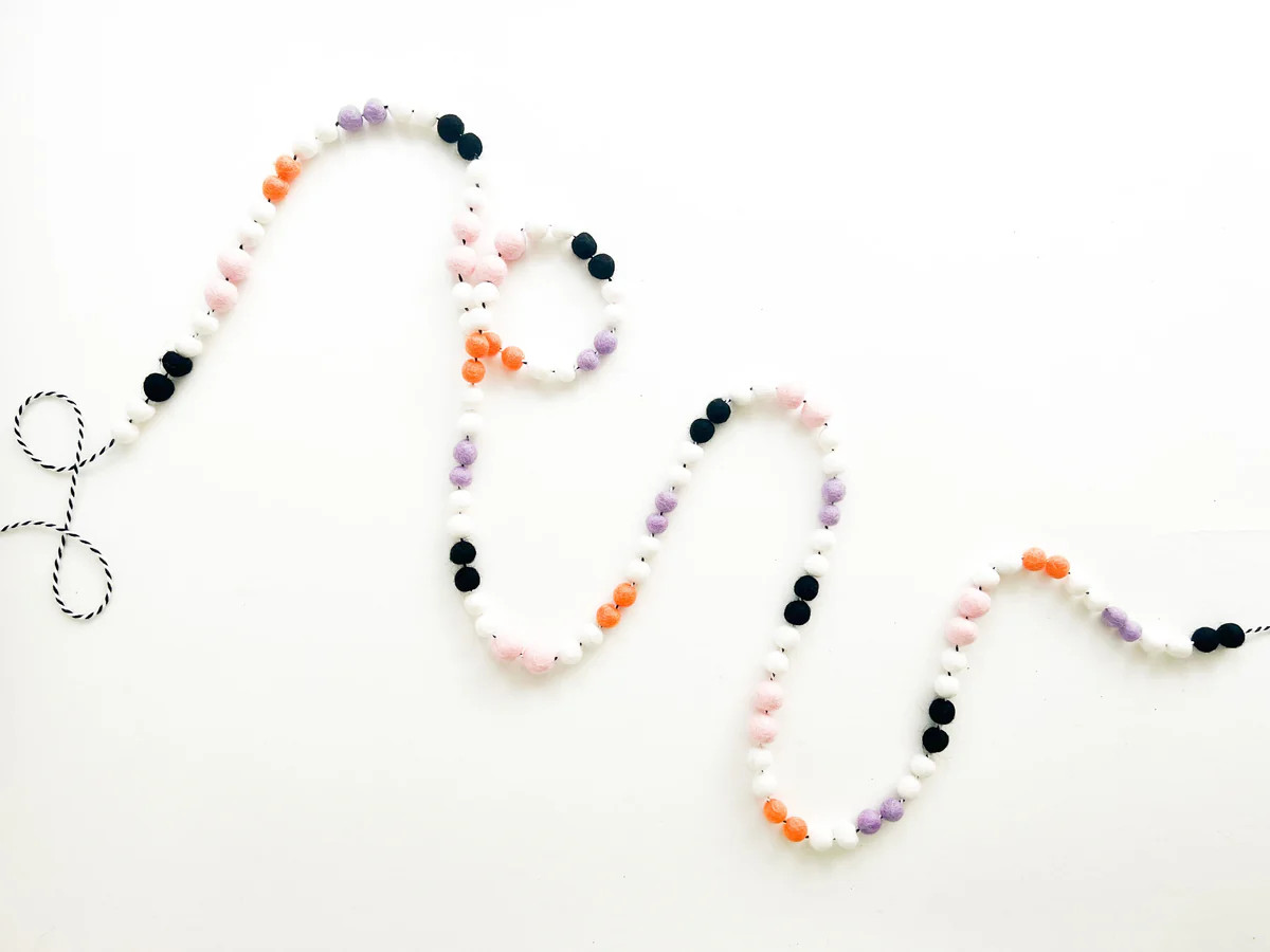 Shakira Patterson - Spooky Sweet Ombre Mini Felt Ball Garland Collabor | Pearl & Jane