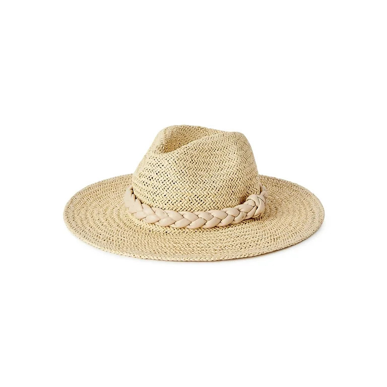Madden NYC Women's Straw Fedora with Braided Band | Walmart (US)
