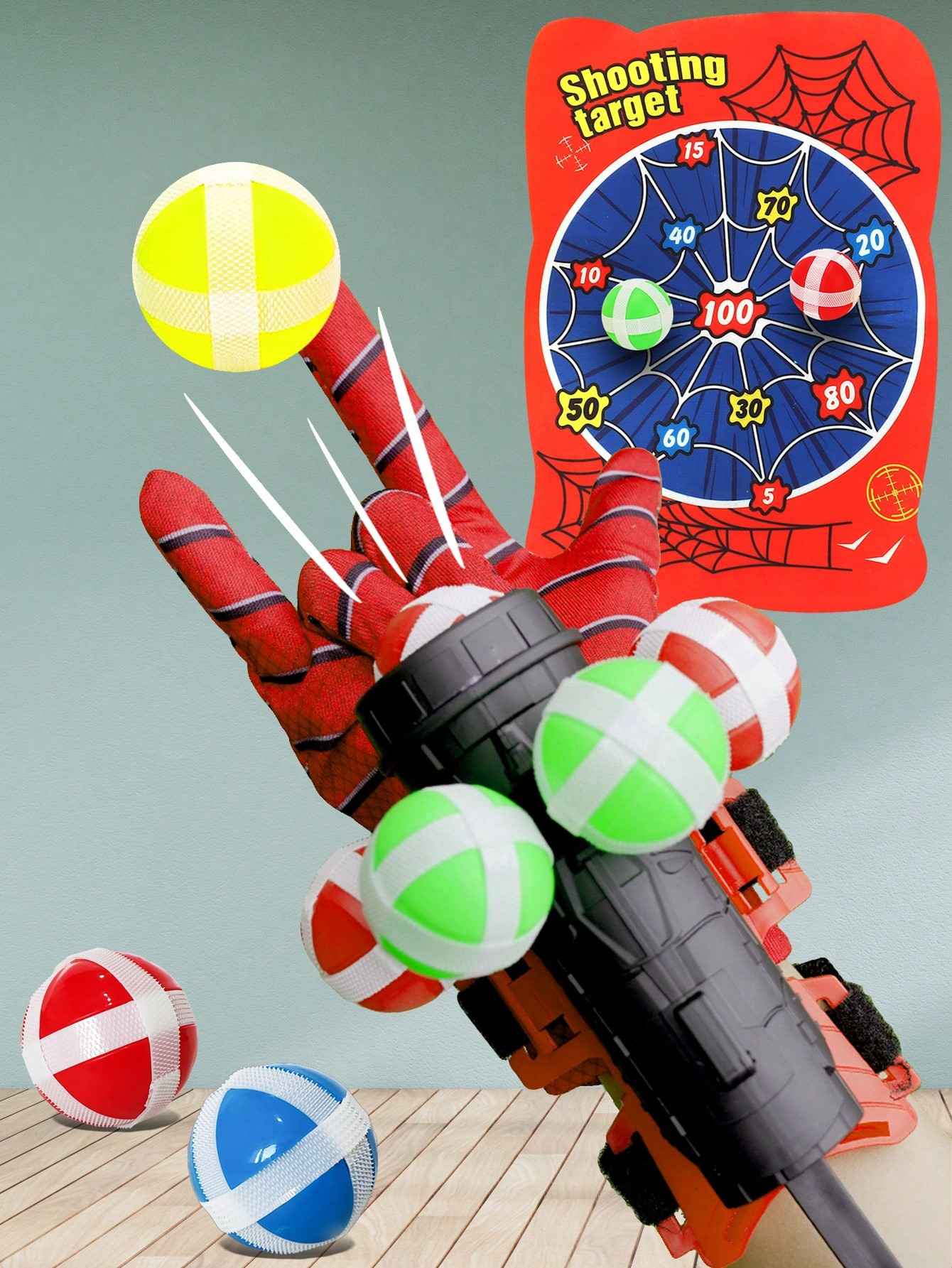 1pc Spider Launcher, Sticky Ball Target, Wrist Ejection Balls Children's Educational Toy, Parent-... | SHEIN