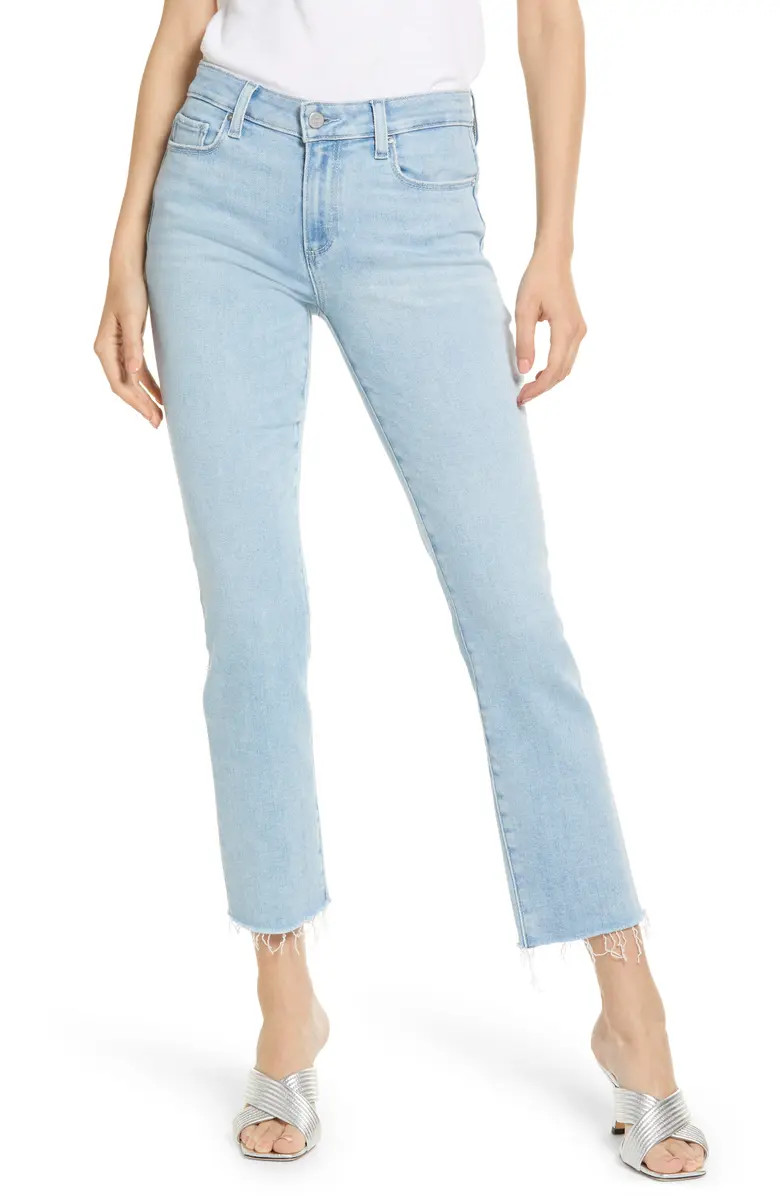 Amber Raw Hem Ankle Straight Leg JeansPAIGE | Nordstrom