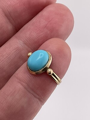 Vintage 14k yellow gold Sleeping Beauty Turquoise Ring size 5  | eBay | eBay US
