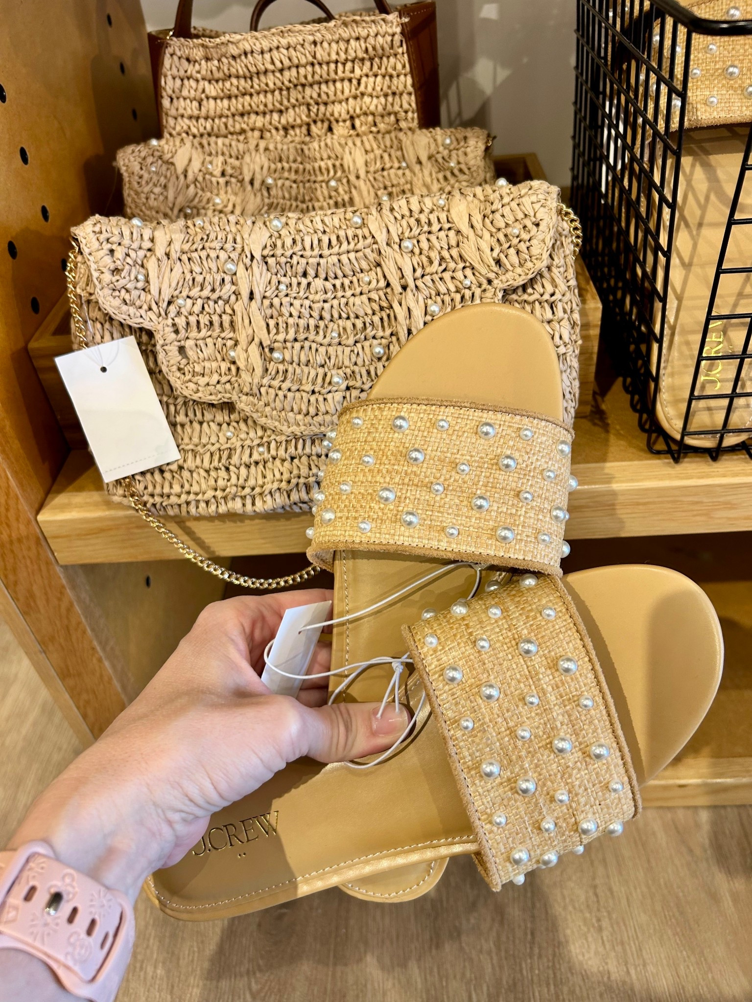 I love finding accessories that are both classy and versatile. Take a look at the pearl accents on this bag and slides. They would pair beautifully with skirts, dresses, shorts, and cropped pants. Very versatile for spring and summer!

Summer accessories
Summer shoes

#LTKSeasonal