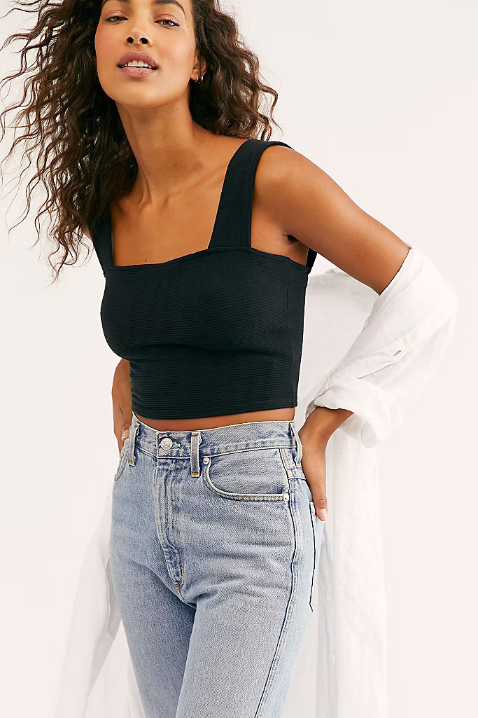 Square Neck Rib Crop | Free People (Global - UK&FR Excluded)