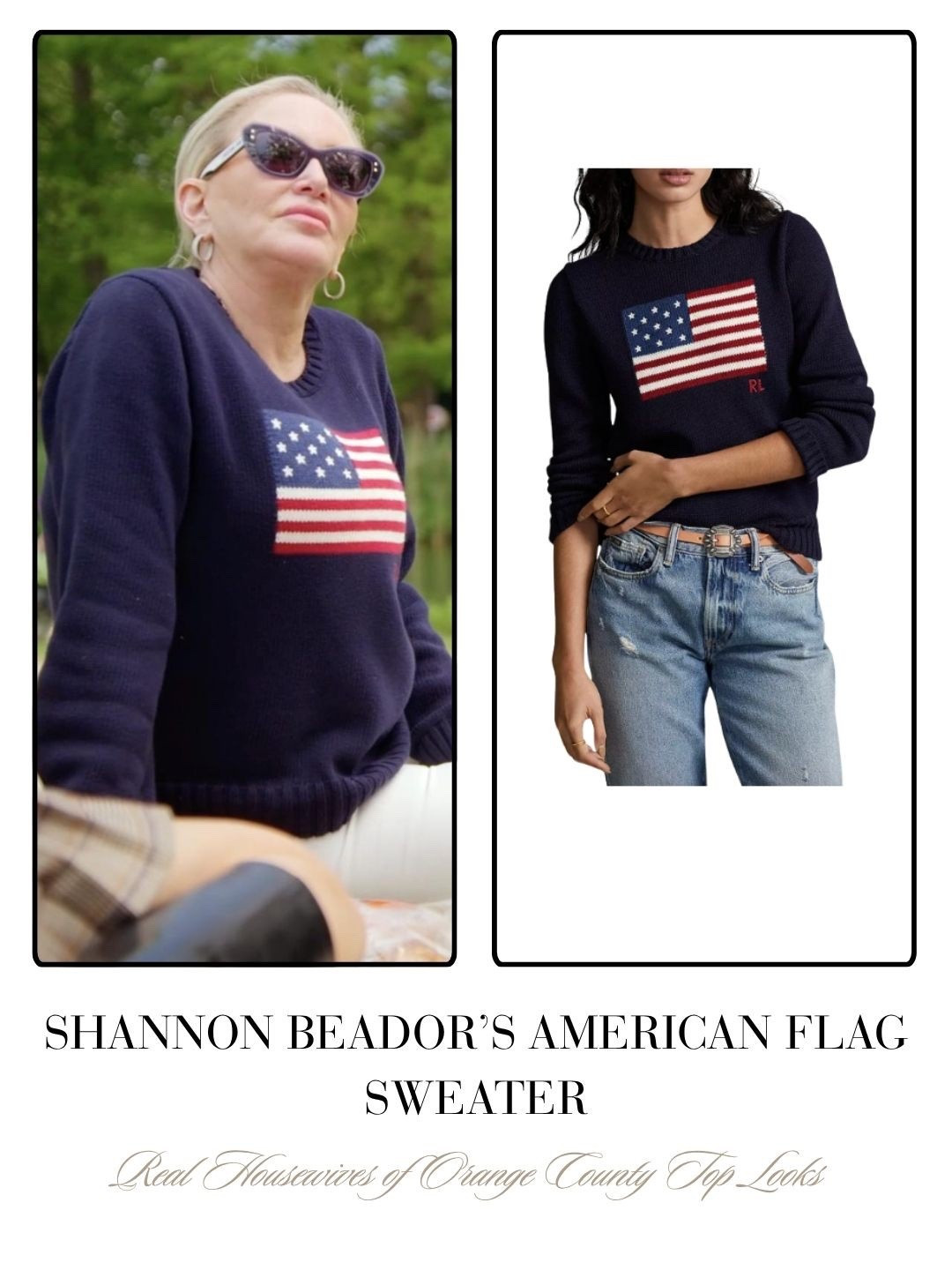 Shannon Beador’s American Flag Sweater 