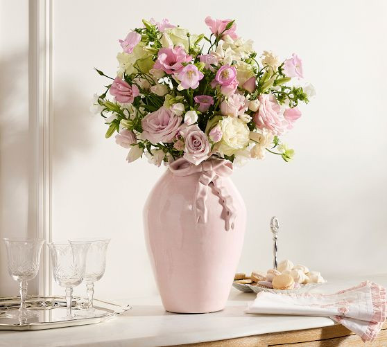 LoveShackFancy Bow Vase | Pottery Barn (US)