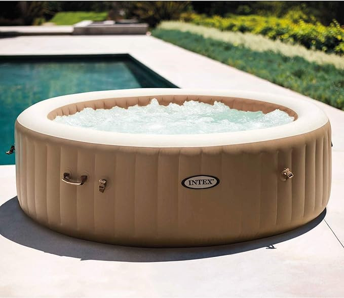 INTEX 28427E PureSpa Bubble Massage, Inflatable Spa Set, Tan, 6-Person | Amazon (US)