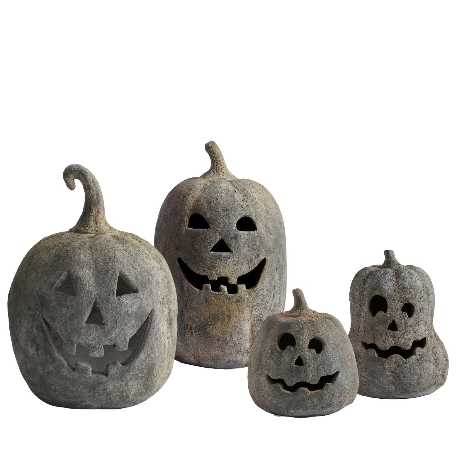 Set of 4 Halloween Pumpkin Lights Decor, Pumpkin Jack O Lanterns with Lights, Cute Halloween Autu... | Amazon (US)