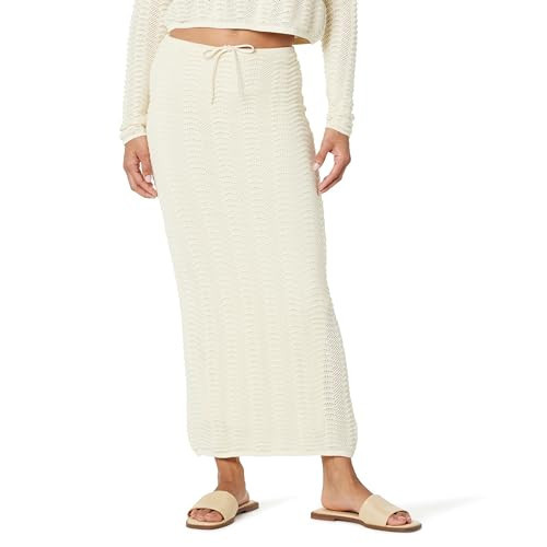 The Drop Women's Makayla Crochet Midi Skirt, Birch, L | Amazon (US)