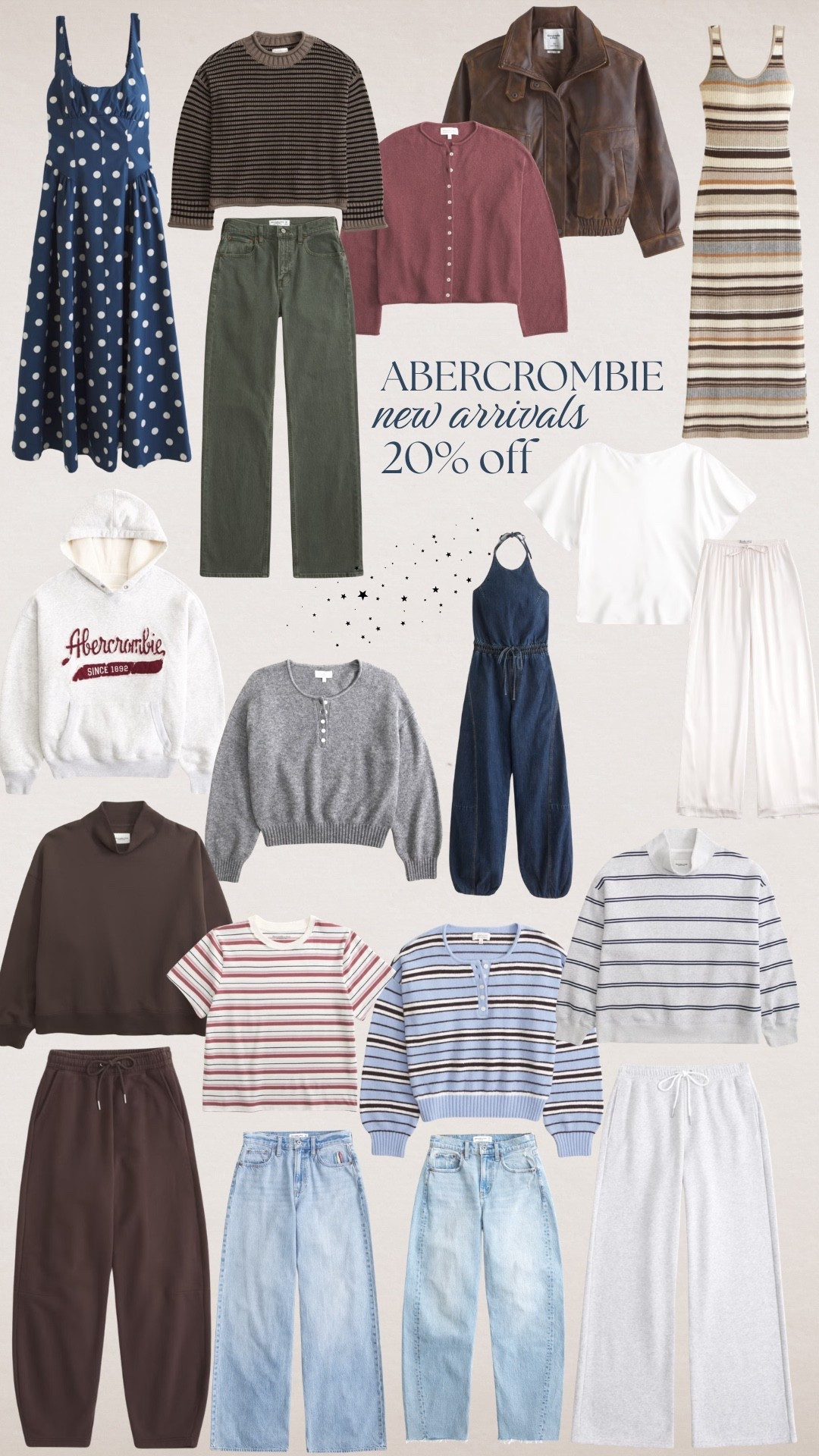 New arrivals! Up to 20% off!




Abercrombie

#LTKootd #LTKgrwm