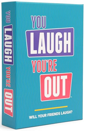 DSS Games You Laugh You're Out [Try Not to Laugh Family Card Game for Adults & Teens | NYE Party Game | 125 Prompt Fun Cards for Family Nights, New Years Eve, & Parties Ages 14+] | Amazon (US)