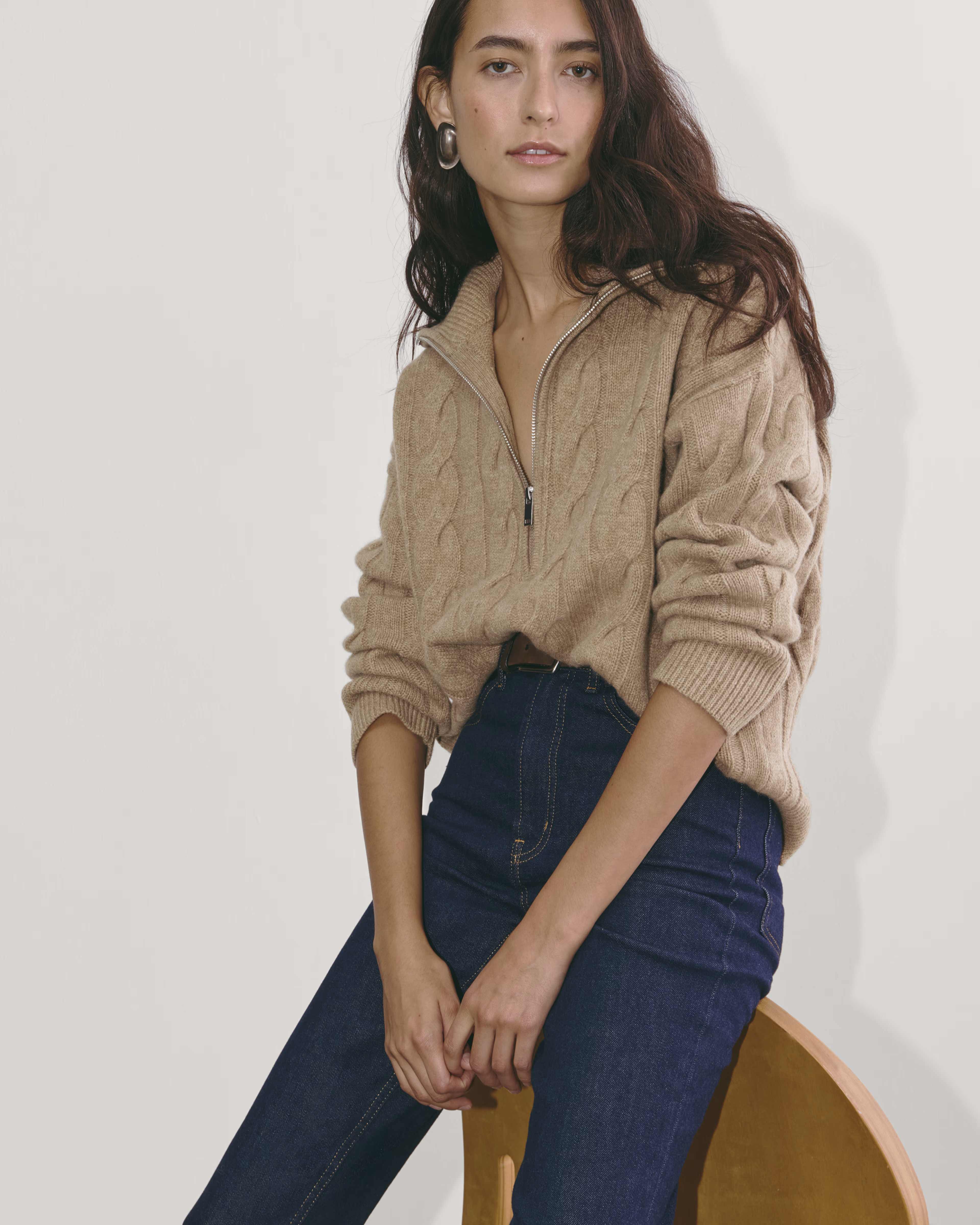 The Cable Half-Zip in Luxe Merino | Everlane