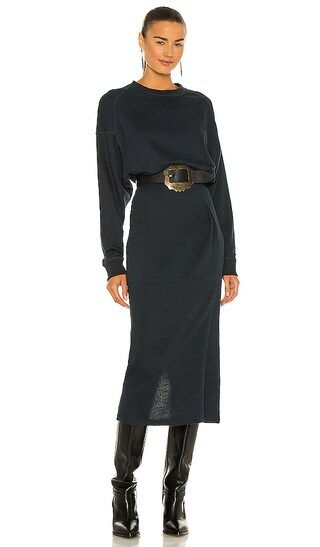 Meg Midi Dress in Faded Black | Revolve Clothing (Global)