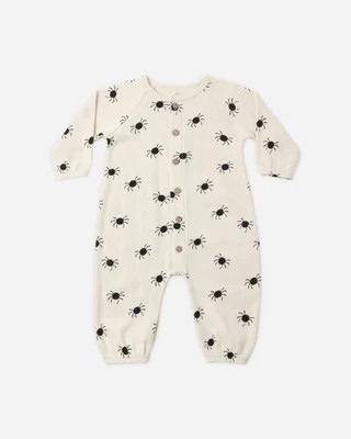 Waffle Long Sleeve Jumpsuit Bitsy Spider | Rylee + Cru