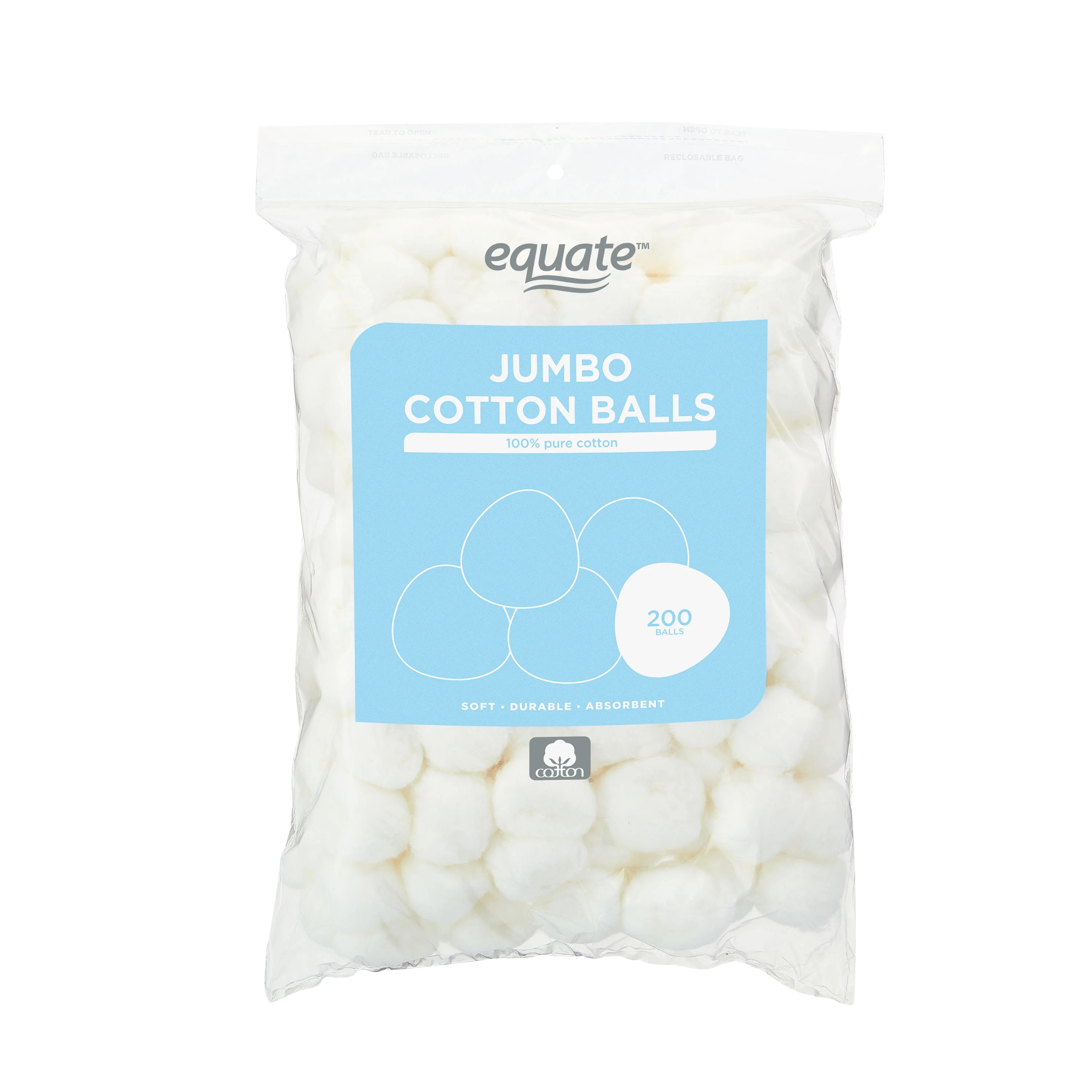 Equate Jumbo Cotton Balls, 200 Count | Walmart (US)