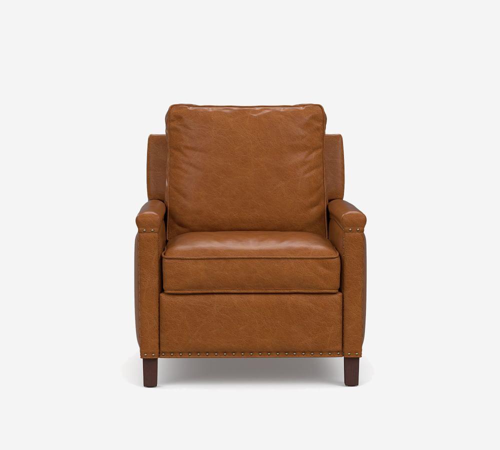 Tyler Leather Square Arm Recliner | Pottery Barn (US)