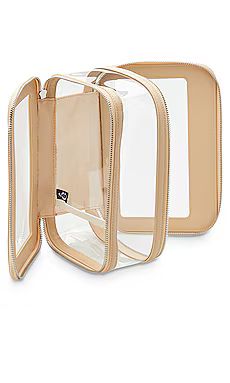 ETOILE COLLECTIVE Clear Makeup Travel Case in Beige from Revolve.com | Revolve Clothing (Global)