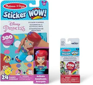 Melissa & Doug Sticker Wow!™ Disney Princess Ariel Bundle: 24-Page Activity Book, Refillable St... | Amazon (US)