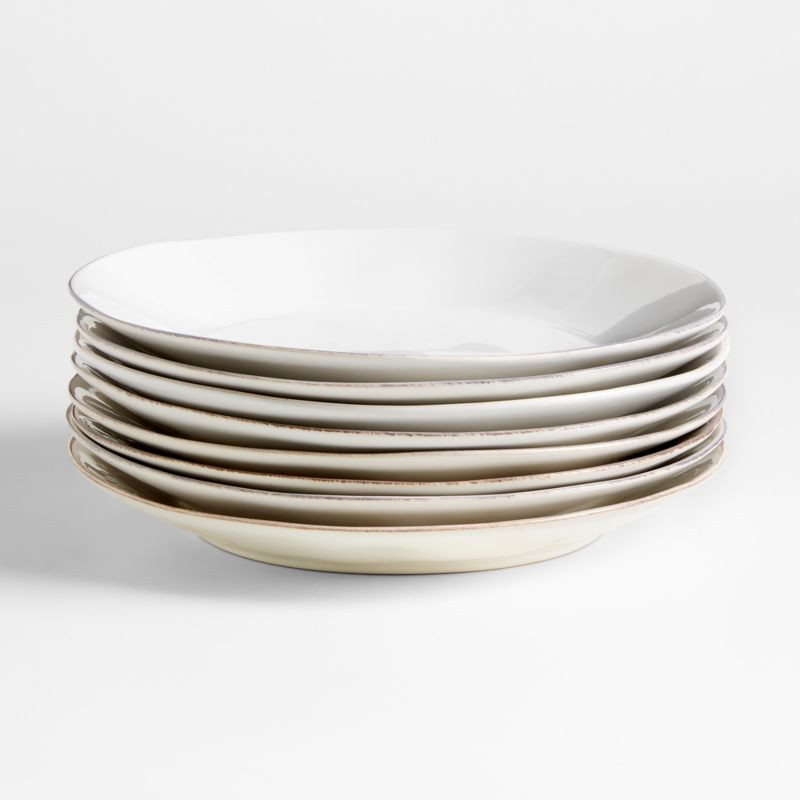 Marin White Stoneware Dinner Plates, Set of 8 + Reviews | Crate & Barrel | Crate & Barrel