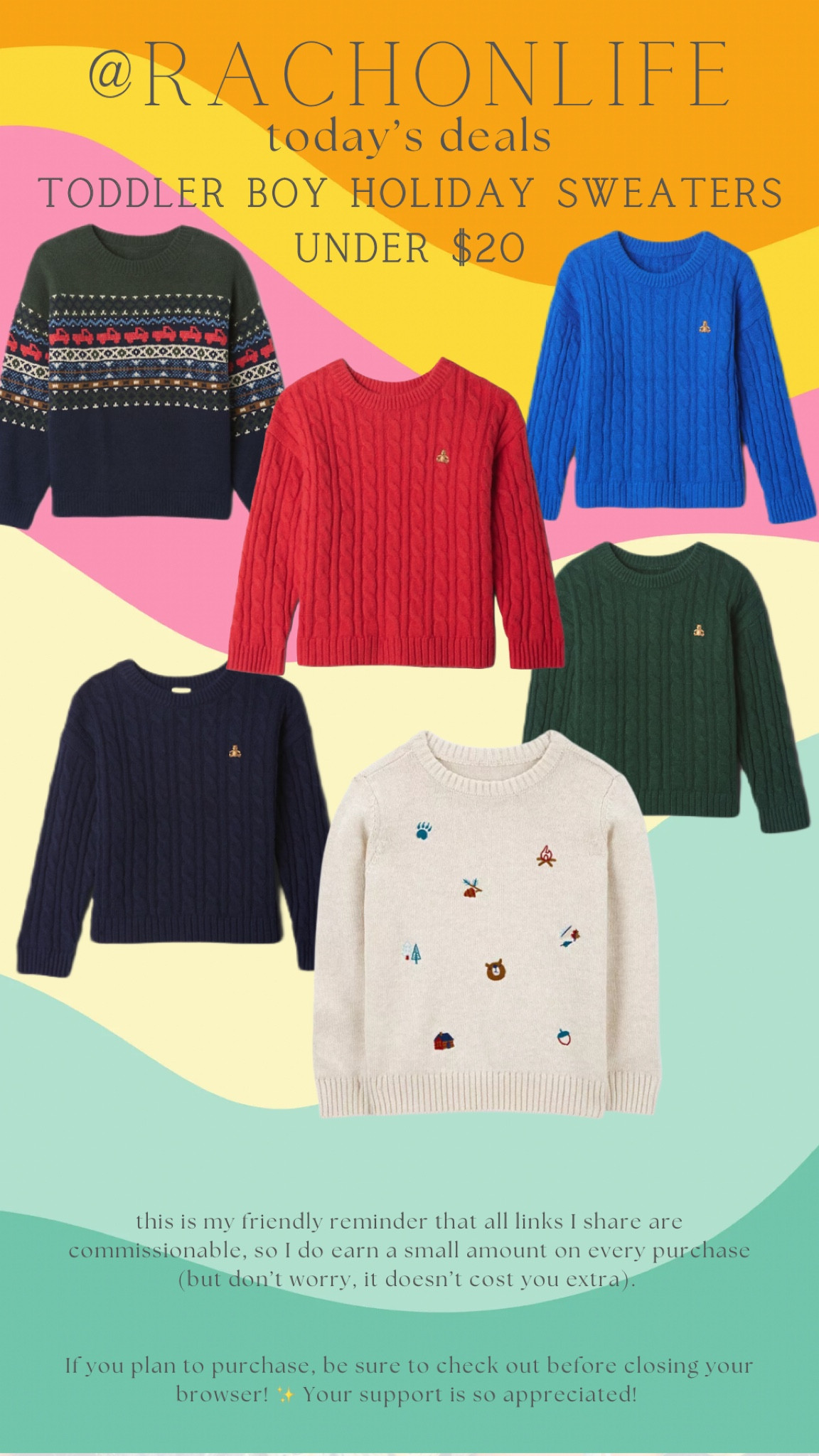 Toddler boys sweaters, all under $20 (except the top left, but it’s only $22!) Love these classic staples for any toddler closet! 

#LTKSeasonal #LTKGiftGuide #LTKKids