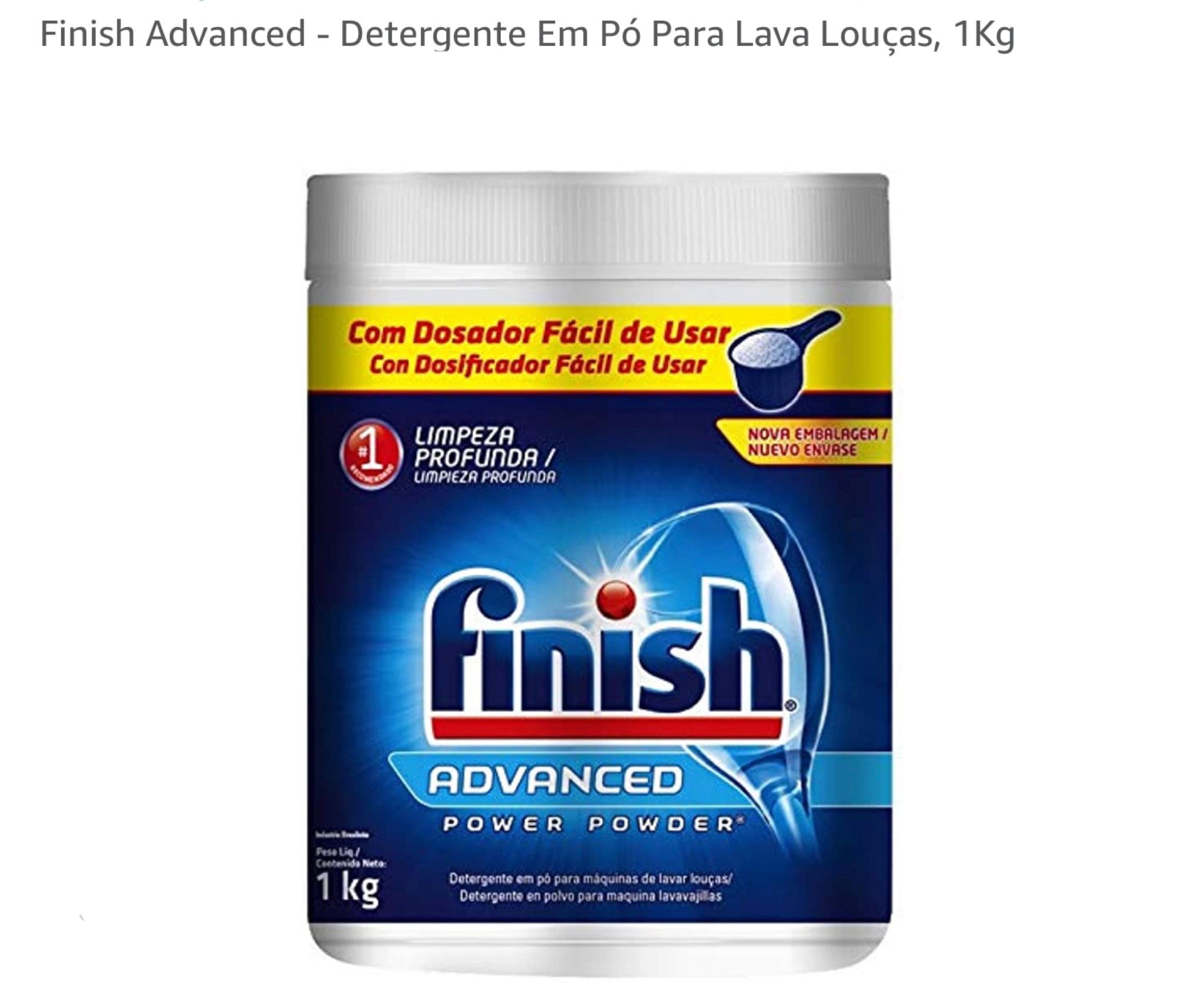 Finish Advanced - Detergente Em Pó Para Lava Louças, 1Kg


#amazonnaltkacademy