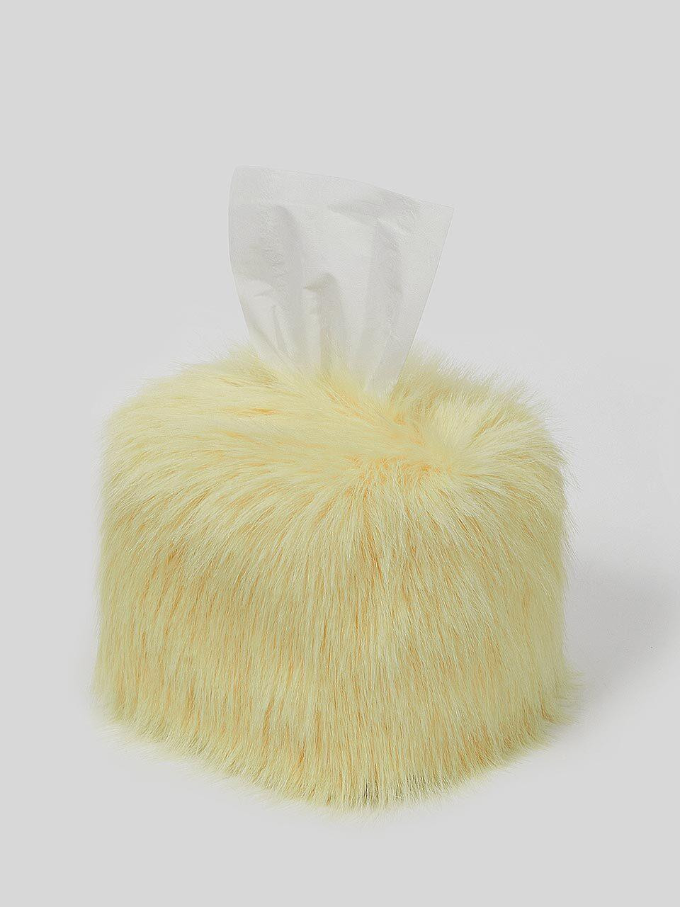 Doggie Eco Fur Tissue Cover Yellow | W Concept (US)
