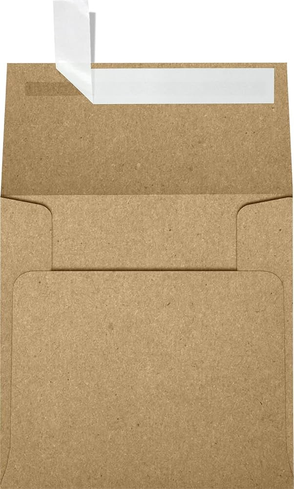 LUXPaper Square Invitation Envelopes | Peel & Press | 4" x 4" | Grocery Bag Brown | 70lb. Text | ... | Amazon (US)