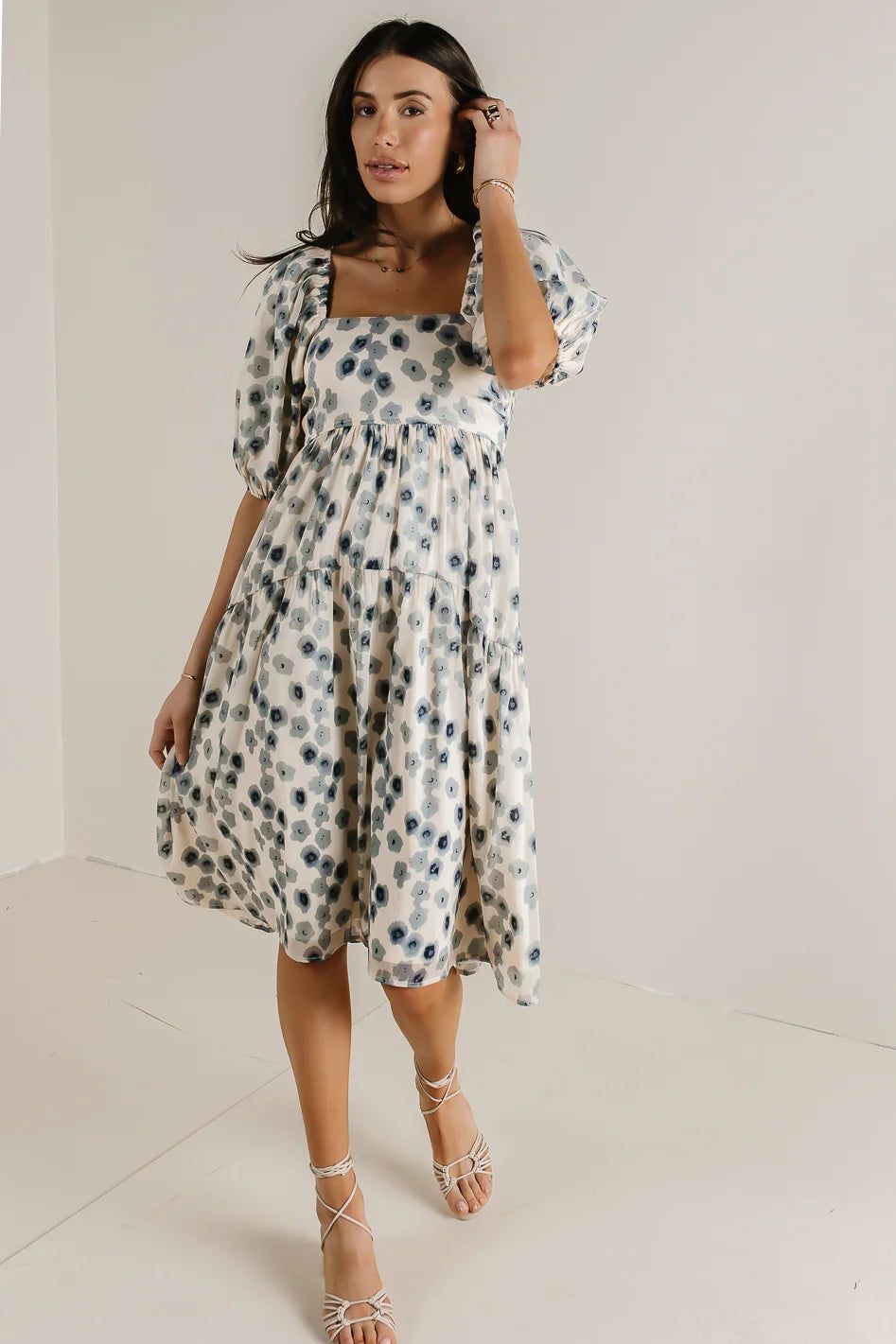 In The Fields Midi Dress in Blue | Bohme