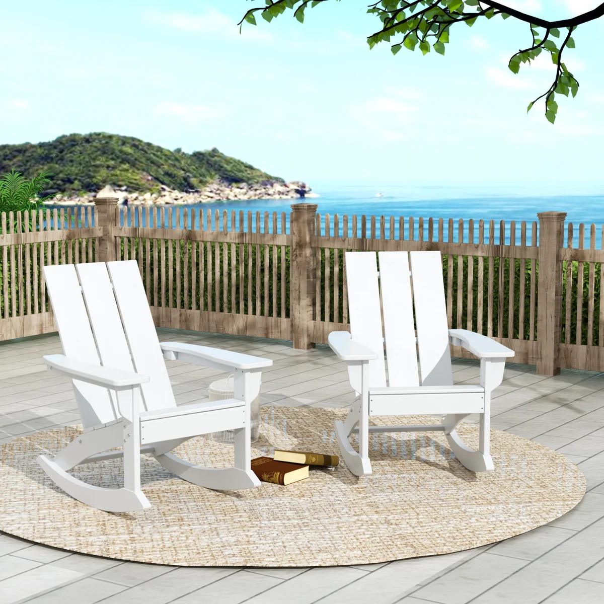 Joubert Plastic Outdoor Adirondack Chair Set (Set of 2) | Wayfair North America