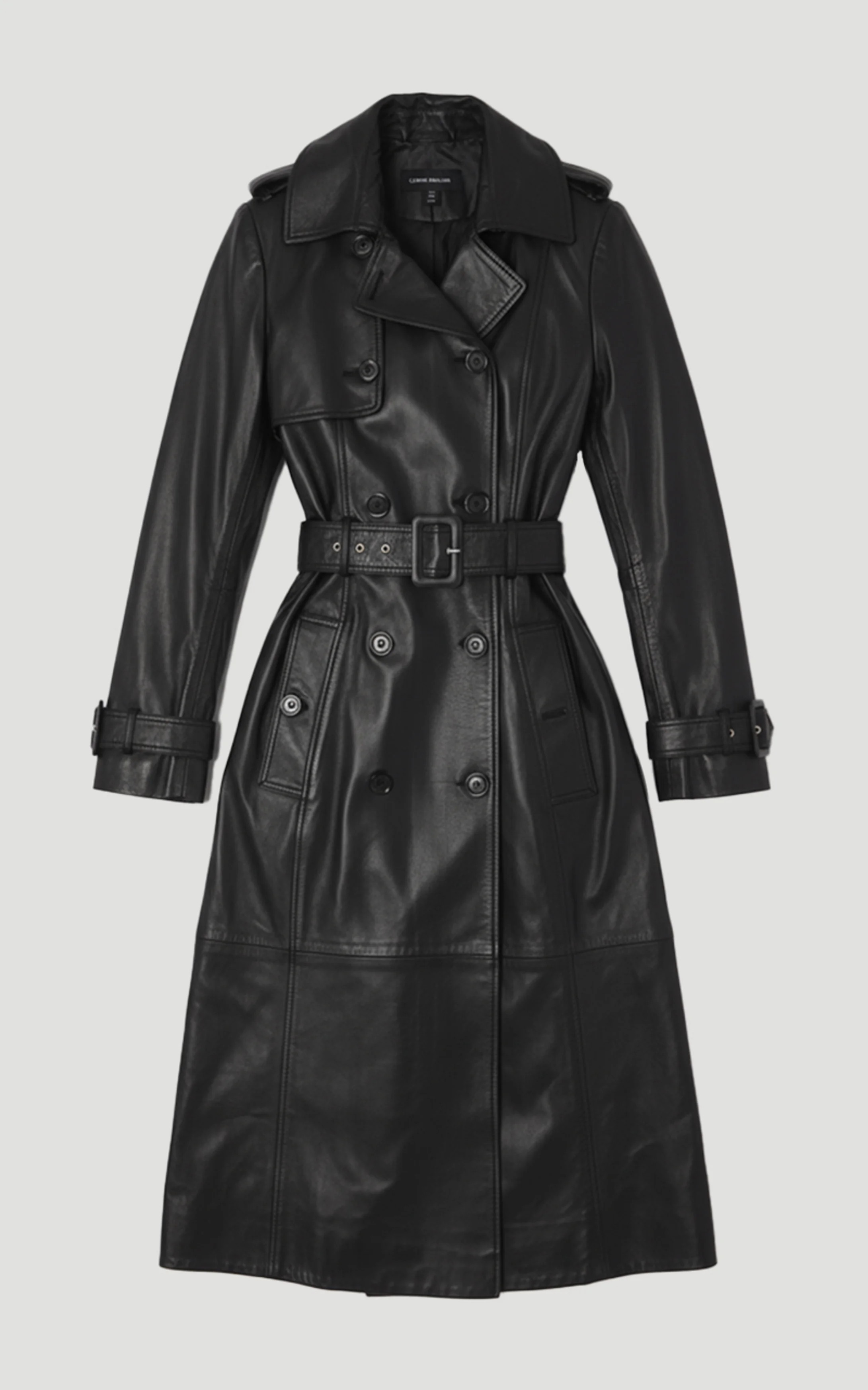 Leather Trench Belted Mac Midi Coat | Karen Millen US