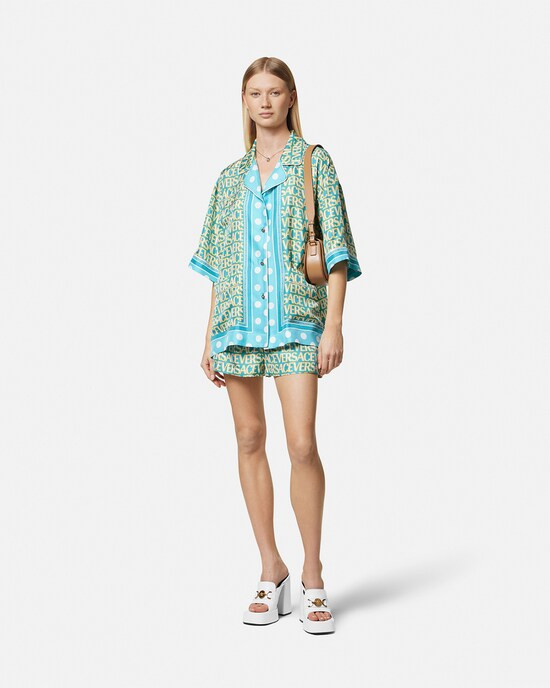 Versace Allover Silk Shorts | Versace (US)
