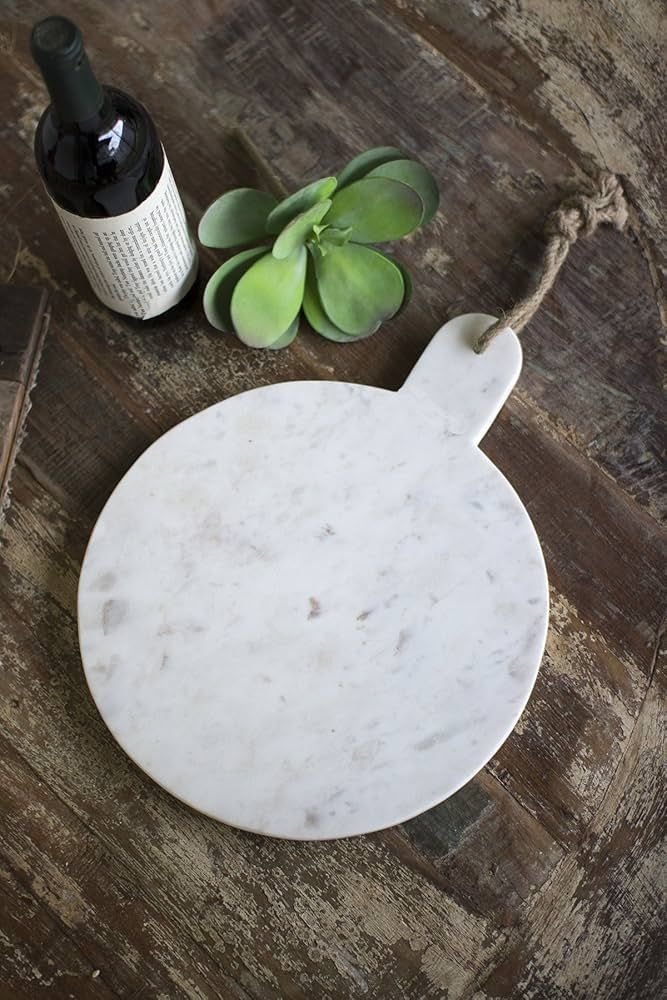 KALALOU Round White Marble Cutting Board, One Size,Off-white | Amazon (US)