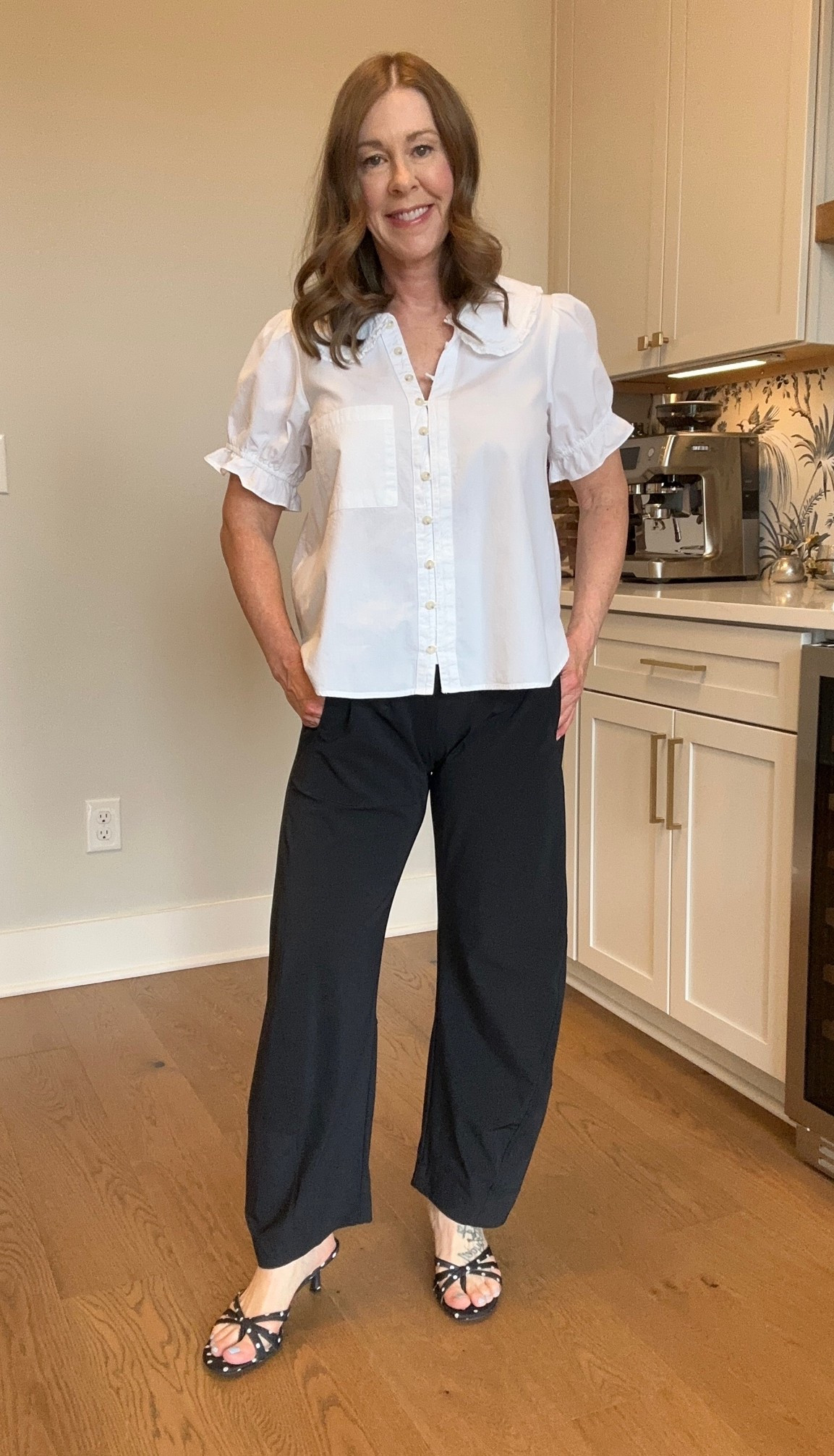 Viral Ruti pants size small
Anthro top size small
Polka dot heels
#ruti #anthropologie
@Anthropologie

#LTKootd #LTKPetite