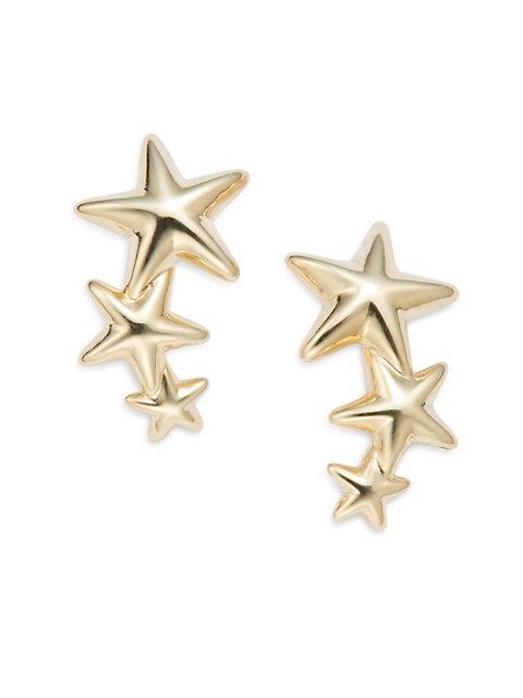 14K Yellow Gold Triple Star Climber Earrings | Saks Fifth Avenue OFF 5TH
