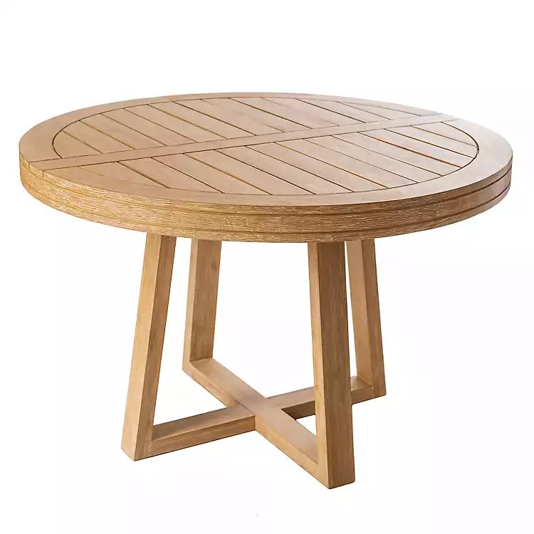 New! Santorini Acacia Wood Outdoor Dining Table | Kirkland's Home