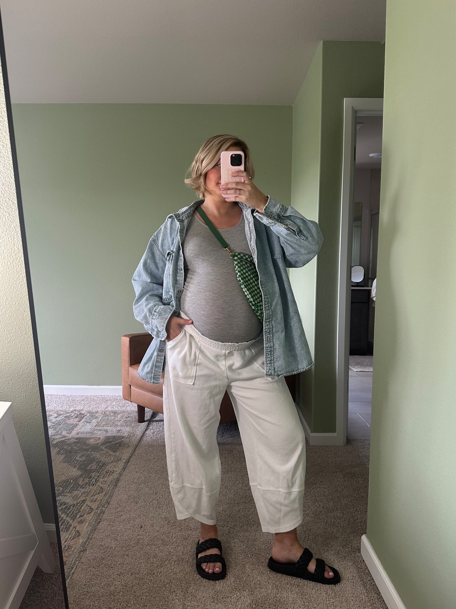 3rd tri ootd / summer outfit 

Wearing medium in tank and fully covers the bump + built in bra 

#LTKSummerEdit #LTKStyleTip #LTKBump